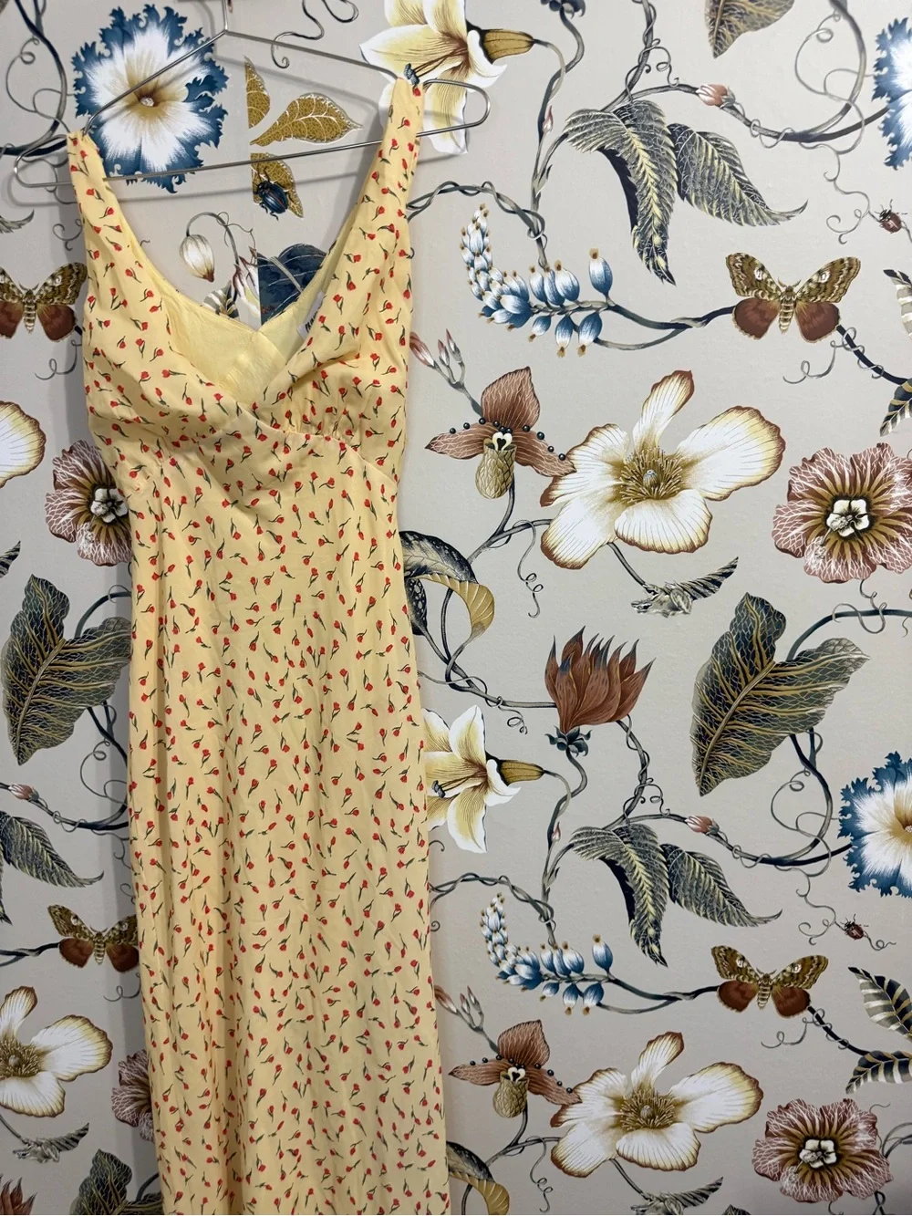 Princess Polly Nellie Maxi Dress Yellow Red Floral Summer Dress Sz 2 - Picture 6 of 11